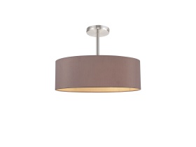 DK0724  Baymont 45cm Semi Flush 5 Light Polished Chrome, Taupe